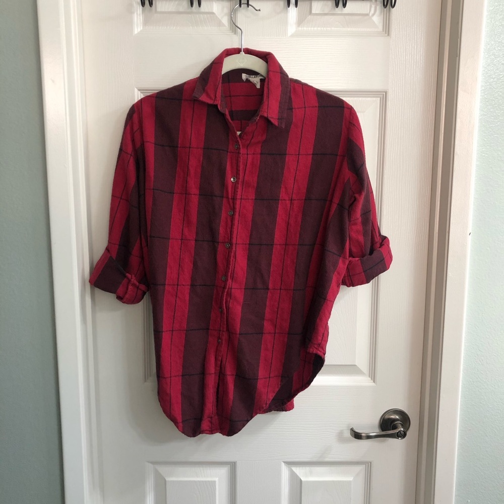 Billabong Red flannel with tie front detail
